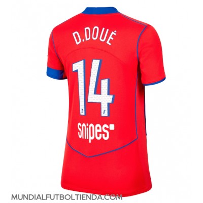 Camiseta Paris Saint-Germain Desire Doue #14 Tercera Equipación Replica 2025-26 para mujer mangas cortas Camiseta Paris Saint-Germain Desire Doue #14 Tercera Equipación Replica 2025-26 para mujer mangas cortas